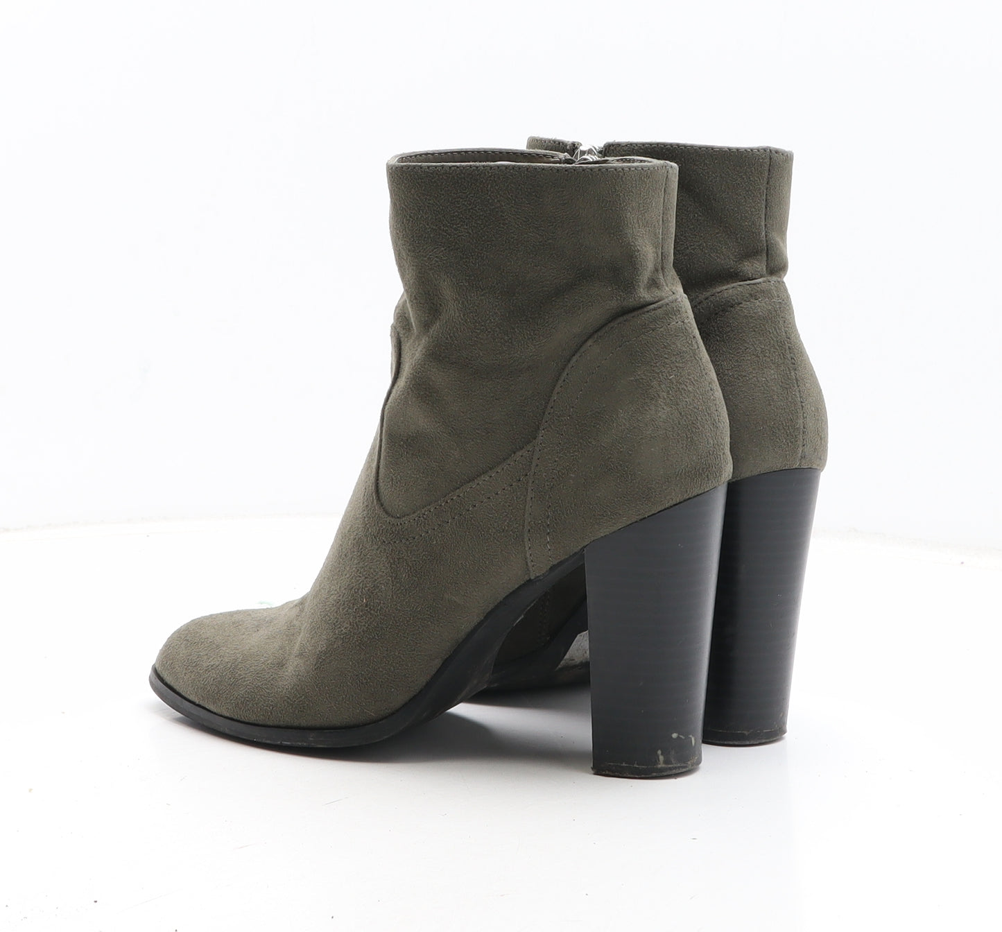 Very Womens Green Suede Bootie Boot UK