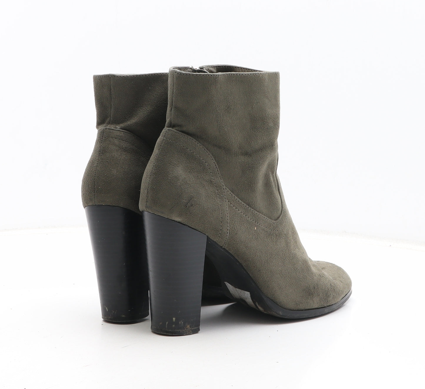 Very Womens Green Suede Bootie Boot UK