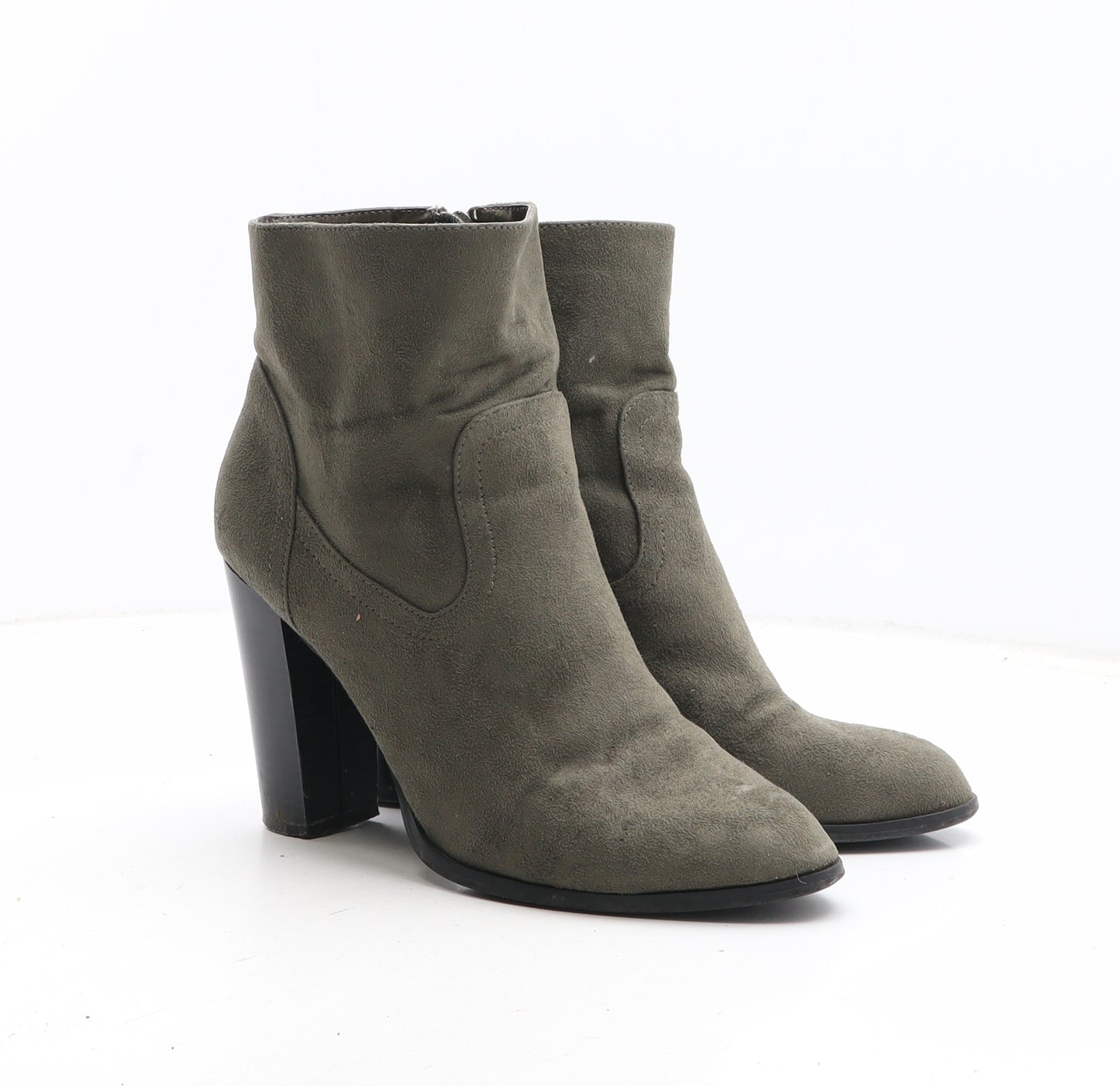 Very Womens Green Suede Bootie Boot UK