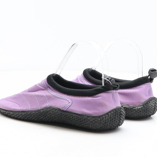 Preworn Womens Purple Fabric Slip On Casual UK - Aqua Shoes