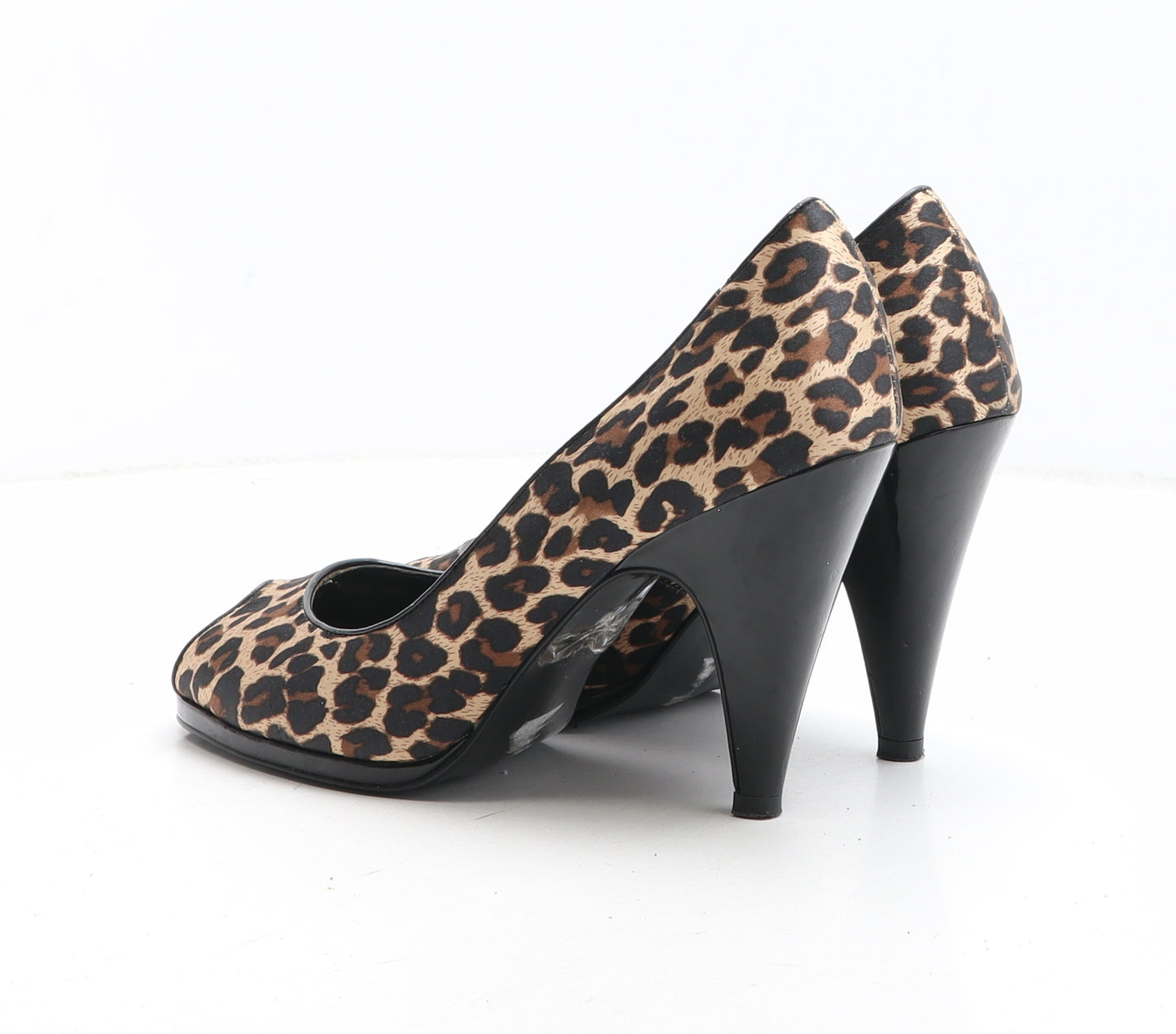 NEXT Womens Brown Animal Print Synthetic Court Heel UK