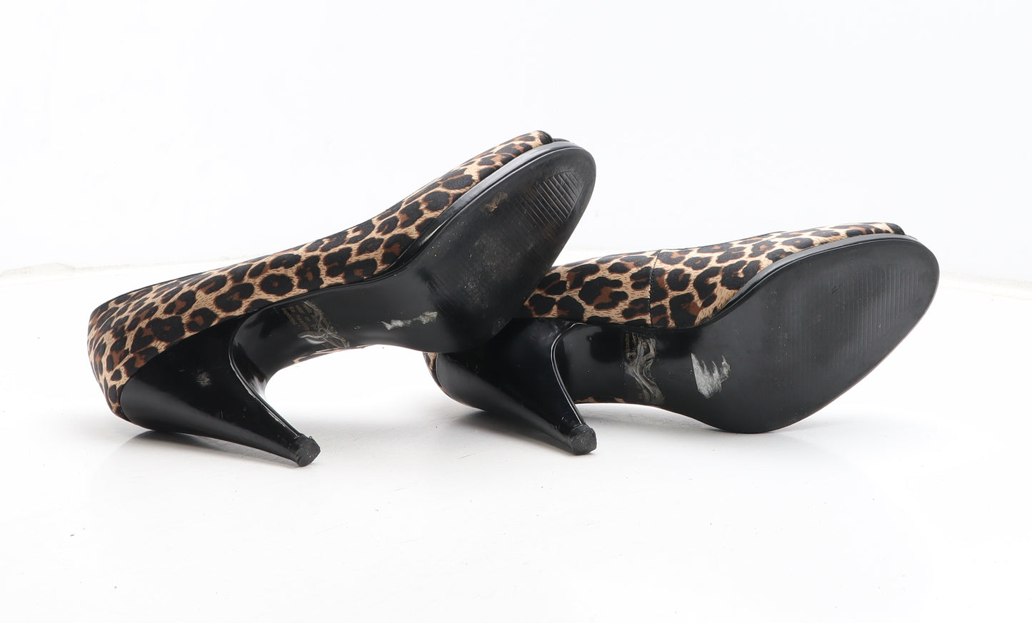 NEXT Womens Brown Animal Print Synthetic Court Heel UK