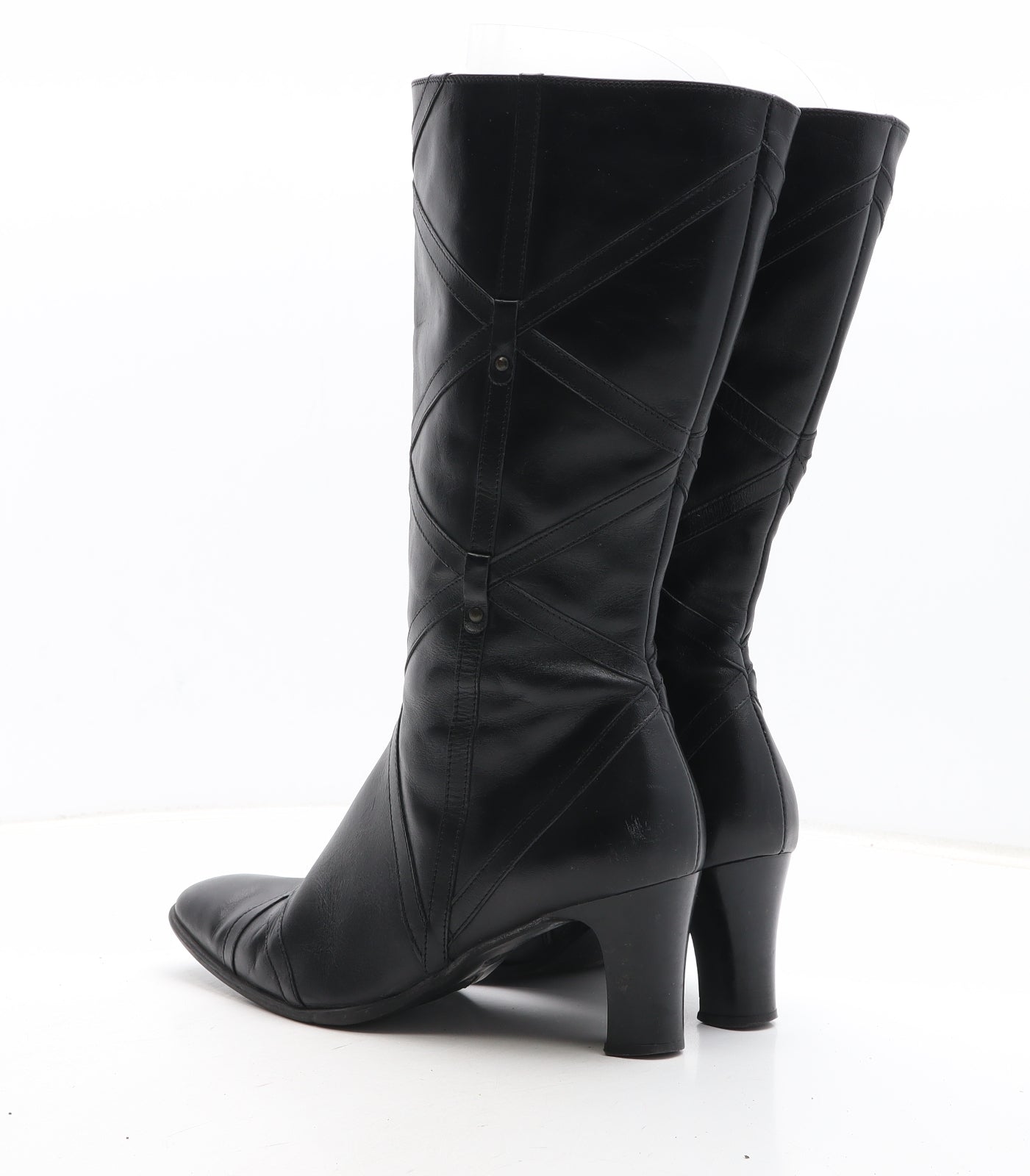 K by Clarks Womens Black Leather Bootie Boot UK