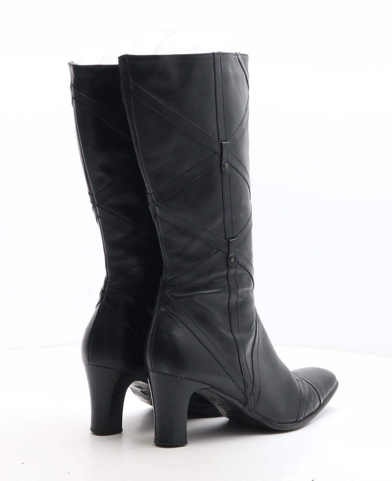K by Clarks Womens Black Leather Bootie Boot UK