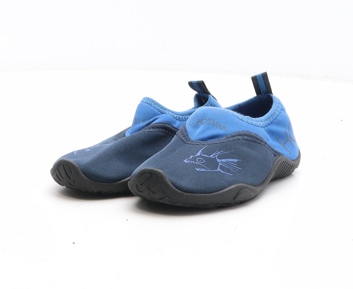Hot Tuna Boys Blue Colourblock Fabric Slip On Casual UK 10 - Aqua Shoes