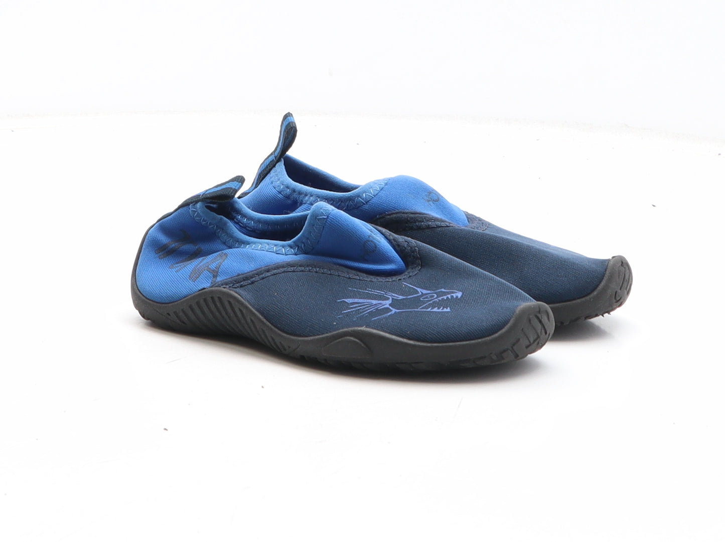 Hot Tuna Boys Blue Colourblock Fabric Slip On Casual UK 10 - Aqua Shoes
