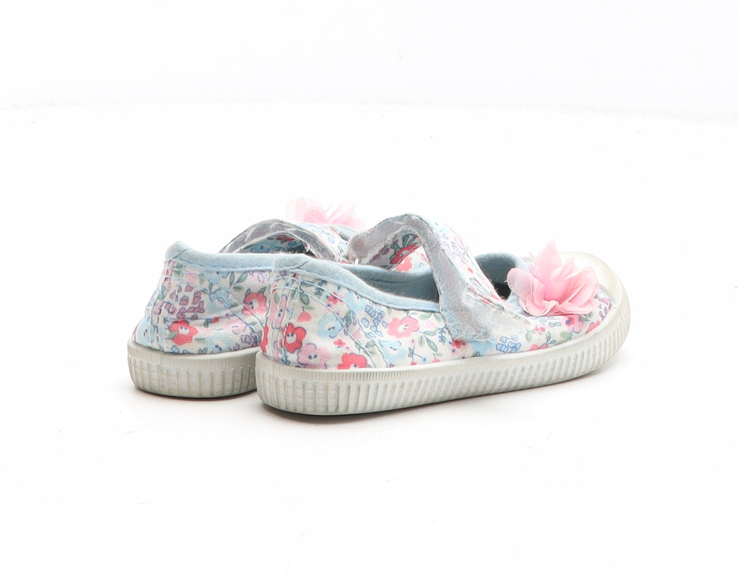 Walkright Girls Multicoloured Floral Fabric Slip On Casual UK 5 - Flower Detail