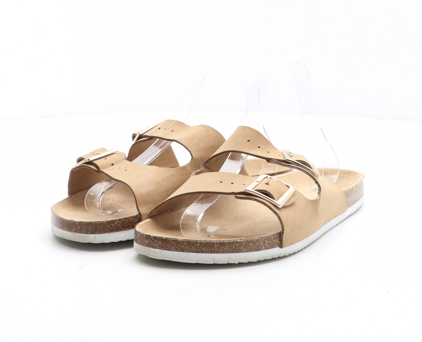 Primark Womens Brown Synthetic Slip On Sandal UK