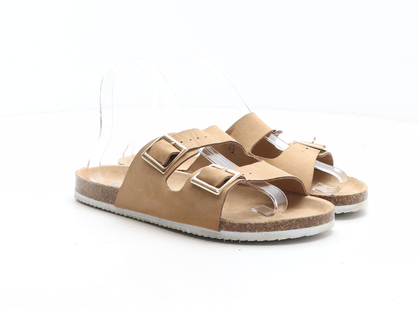 Primark Womens Brown Synthetic Slip On Sandal UK