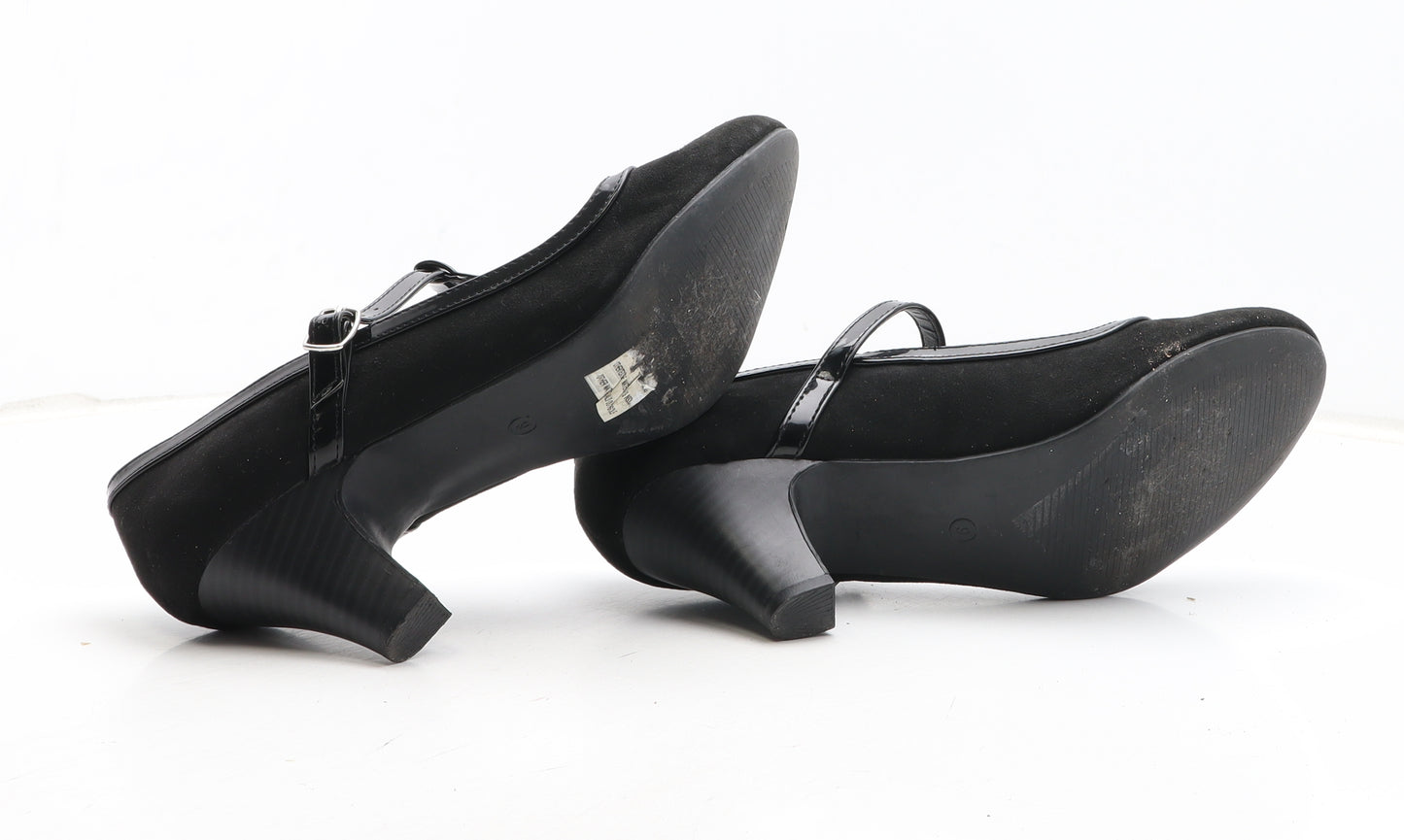 Lilley Womens Black Synthetic Court Heel UK - Mary Jane Style