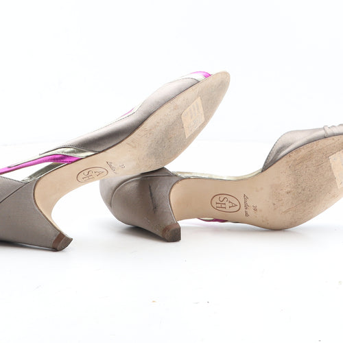 Ash Womens Brown Colourblock Synthetic D'Orsay Heel UK