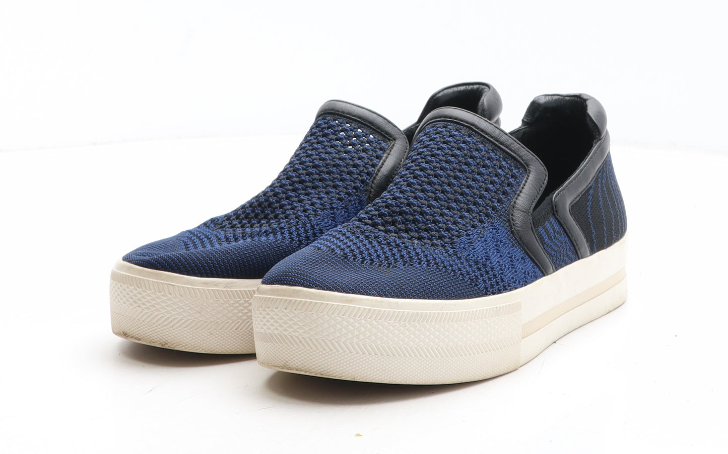 Ash Womens Blue Colourblock Fabric Slip On Casual UK