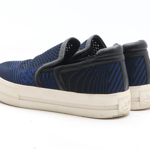 Ash Womens Blue Colourblock Fabric Slip On Casual UK