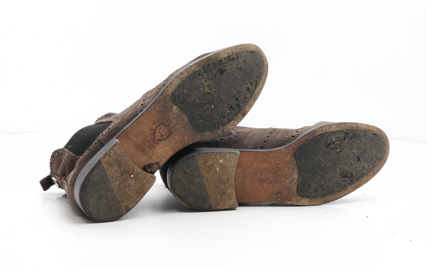 Massimo Dutti Womens Brown Leather Chelsea Boot UK