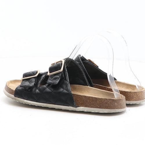 New Look Womens Black Synthetic Slip On Sandal UK