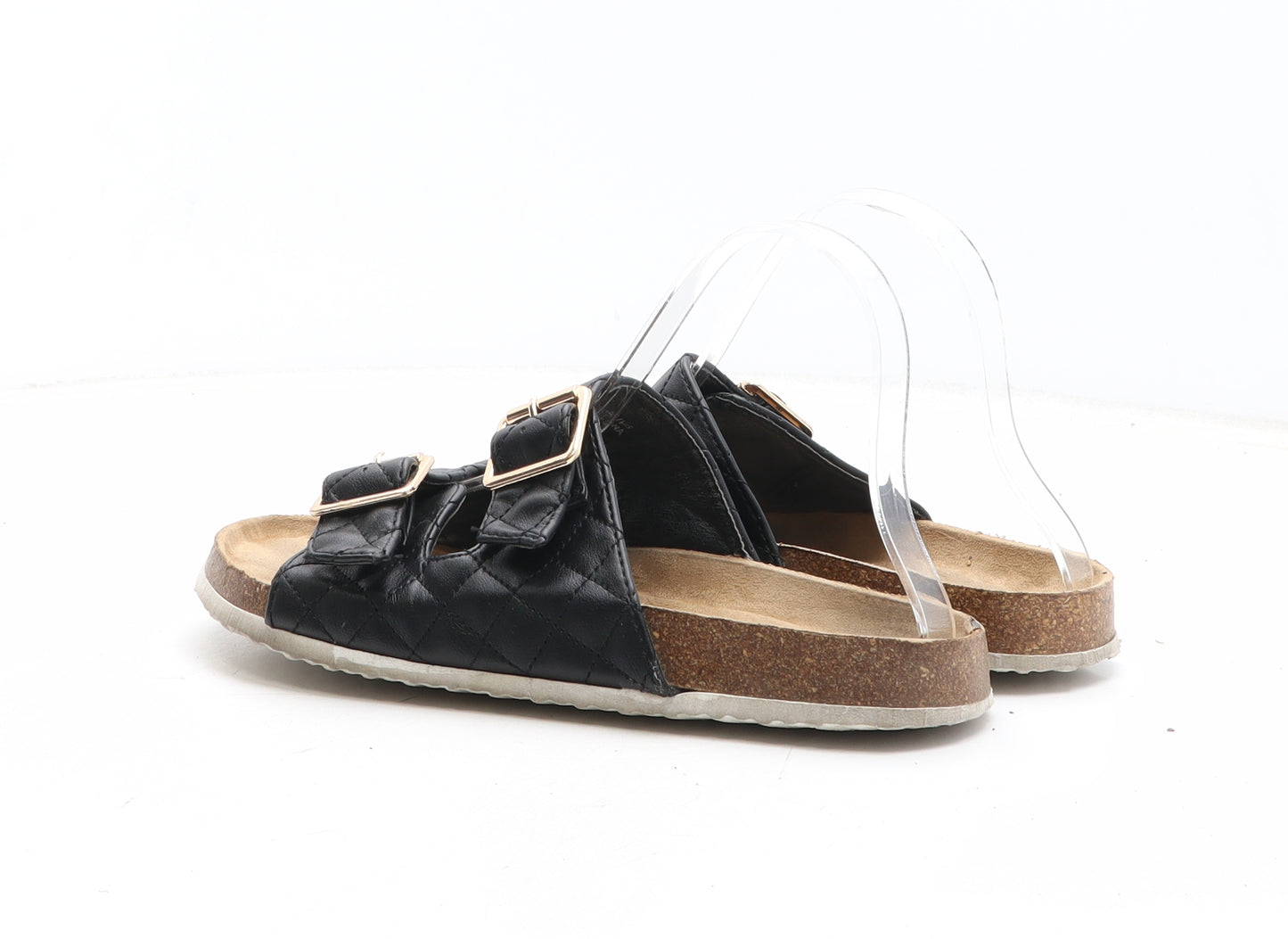 New Look Womens Black Synthetic Slip On Sandal UK