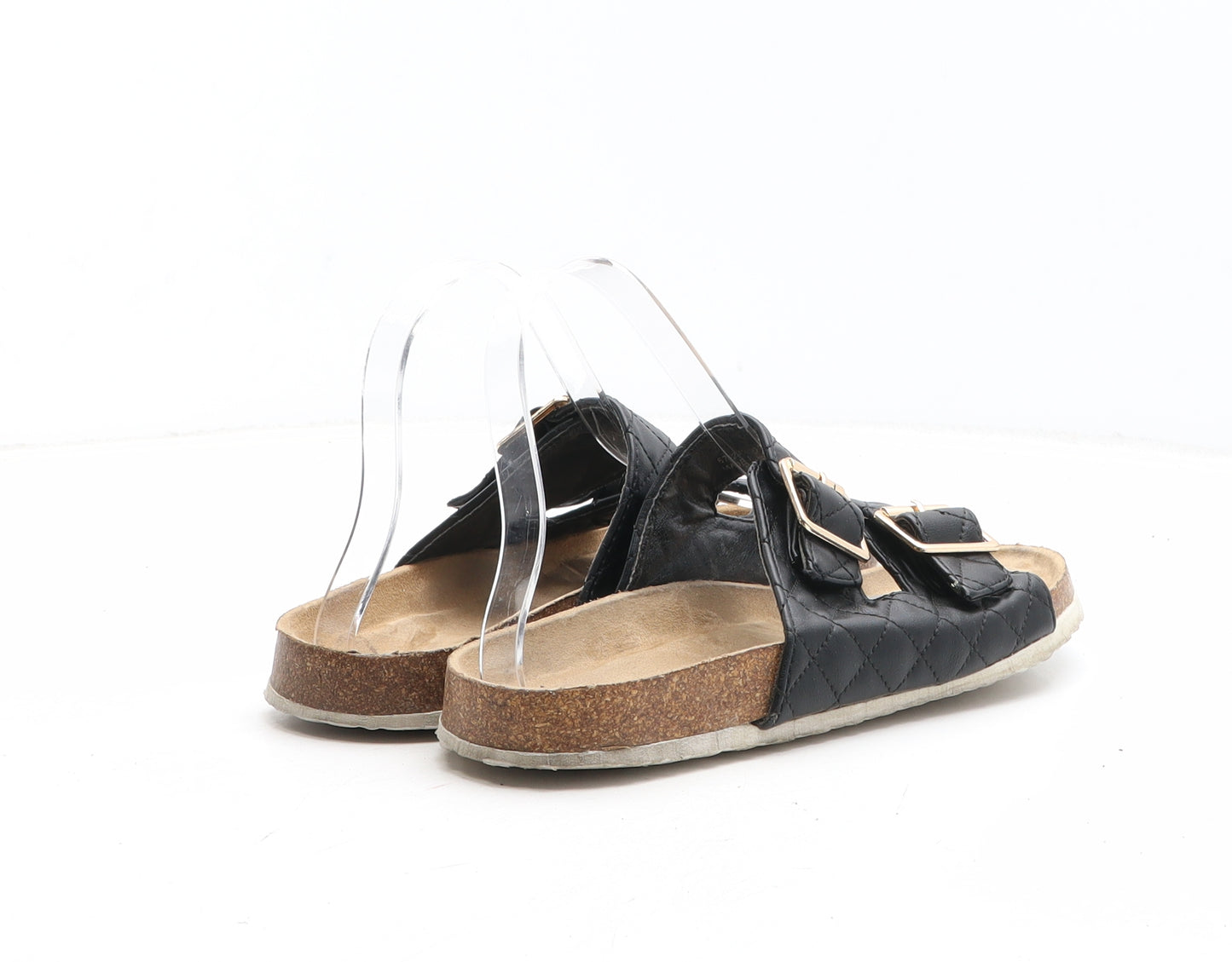 New Look Womens Black Synthetic Slip On Sandal UK