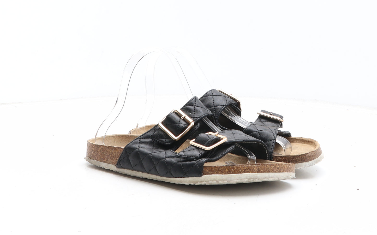 New Look Womens Black Synthetic Slip On Sandal UK