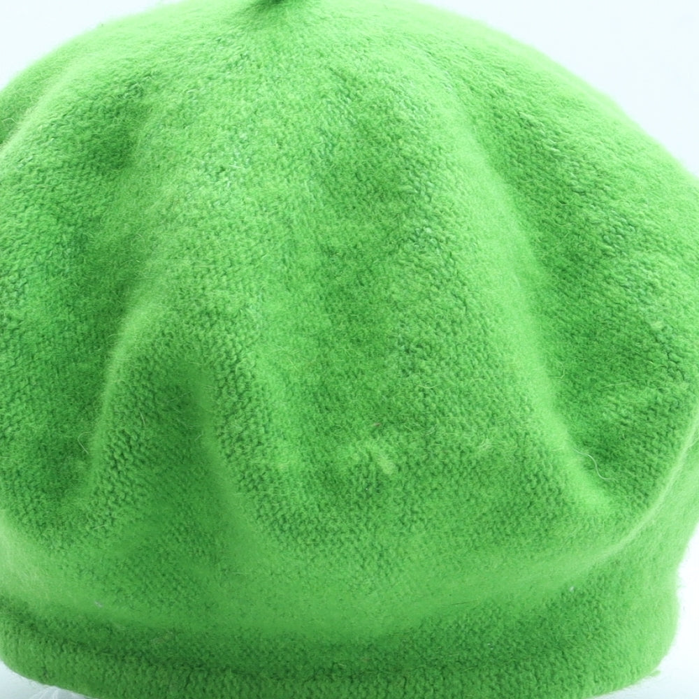 Preworn Womens Green Wool Beret One Size