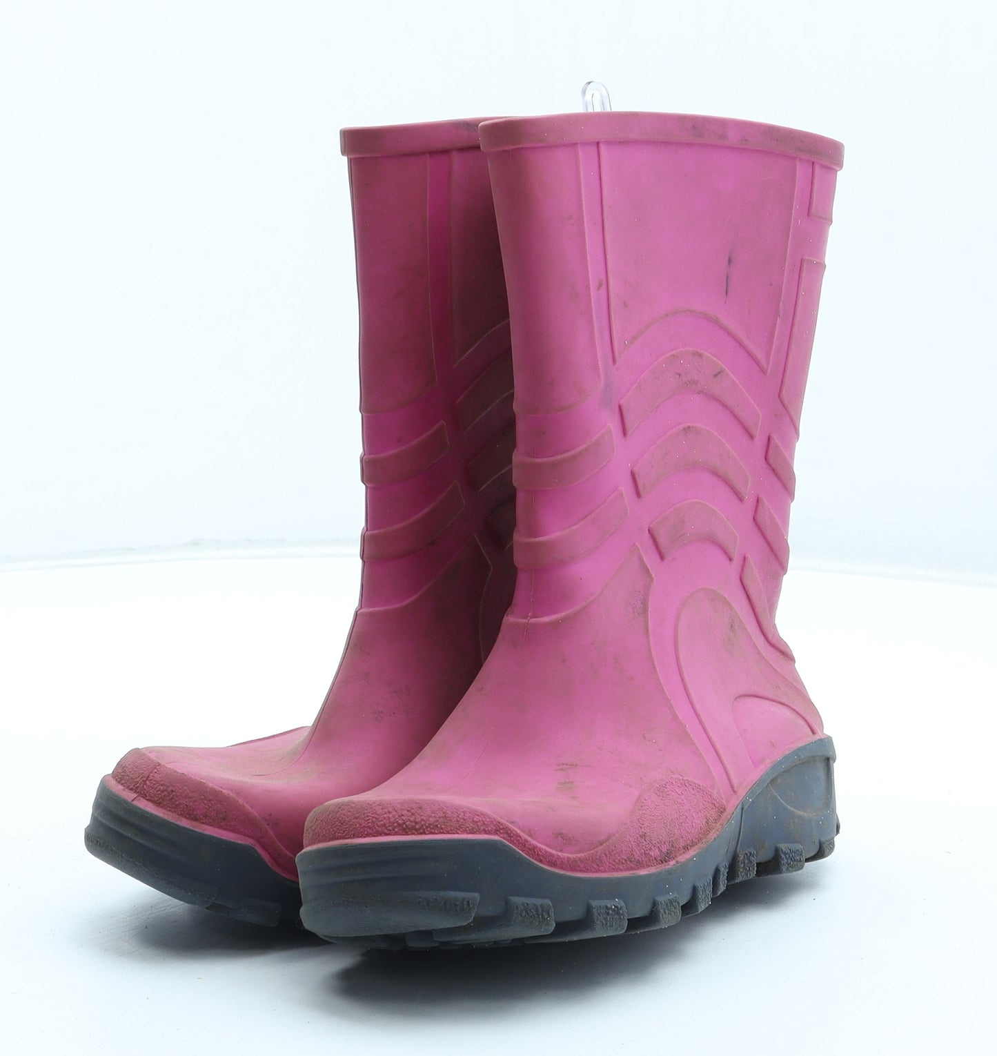 Preworn Girls Pink Rubber Wellies Boot UK 12 30