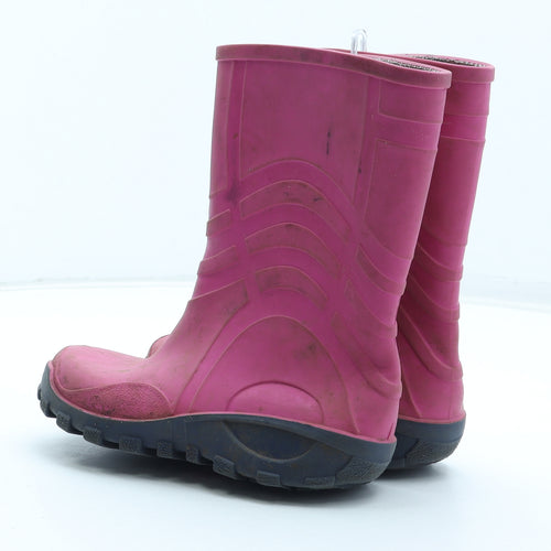 Preworn Girls Pink Rubber Wellies Boot UK 12 30