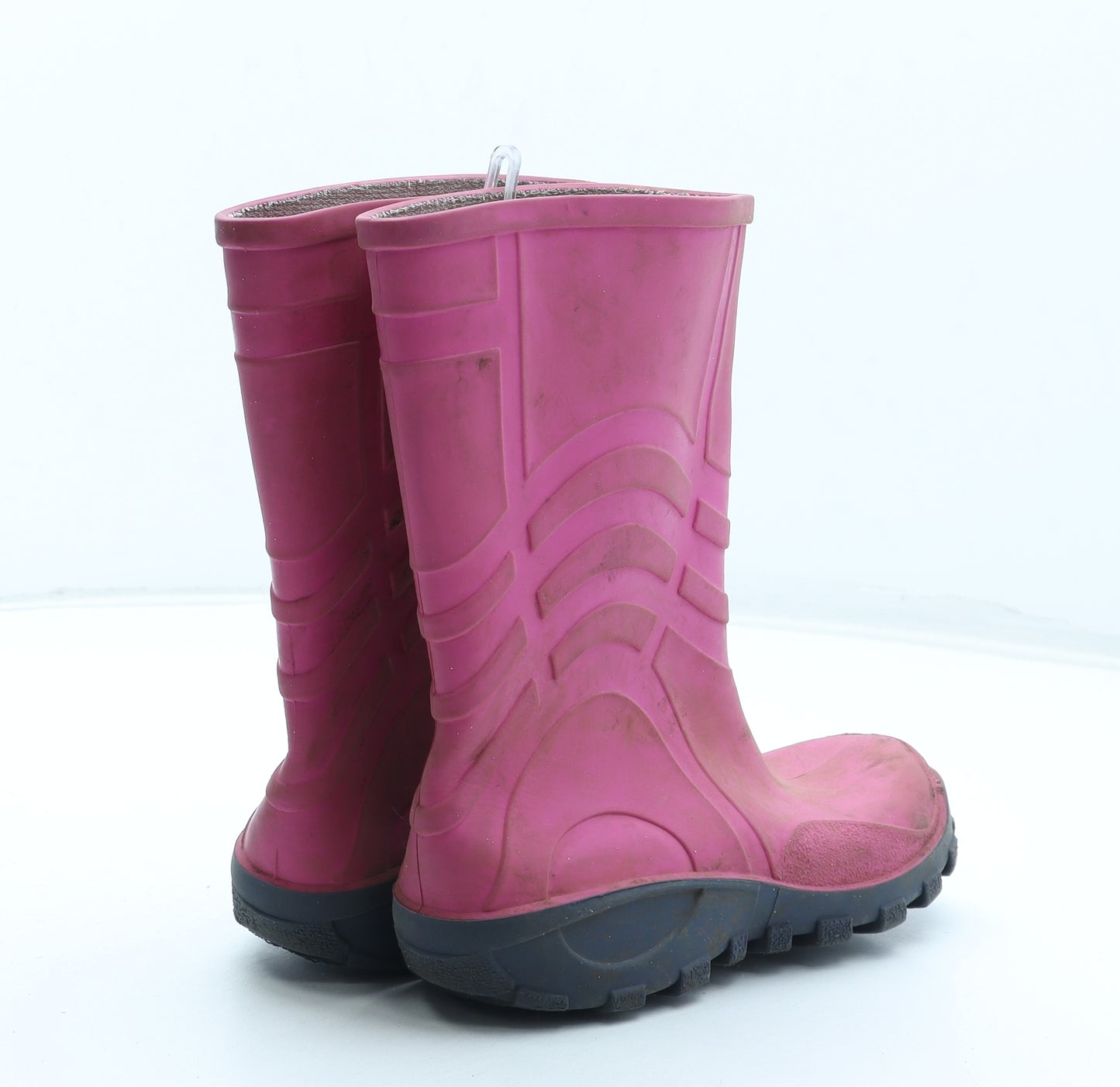 Preworn Girls Pink Rubber Wellies Boot UK 12 30