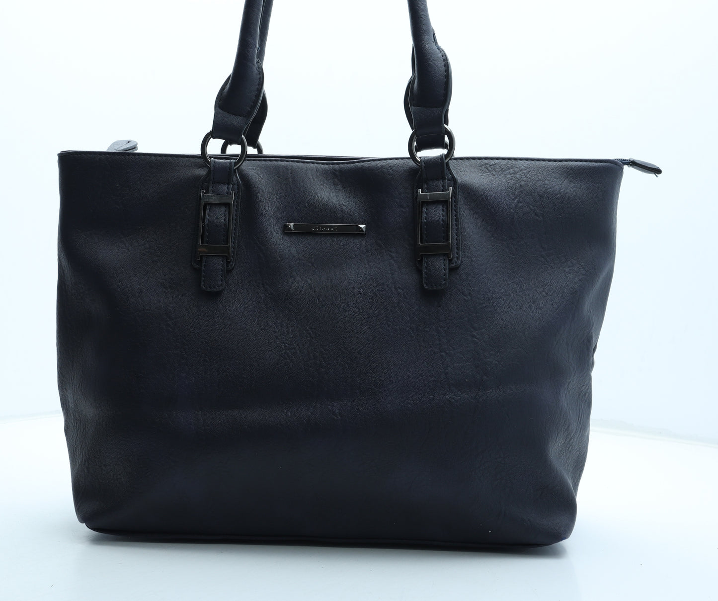 Gionni Womens Blue Polyurethane Top Handle Bag Size Large