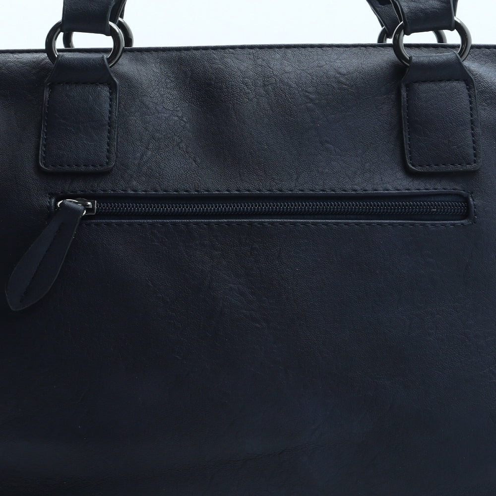 Gionni Womens Blue Polyurethane Top Handle Bag Size Large