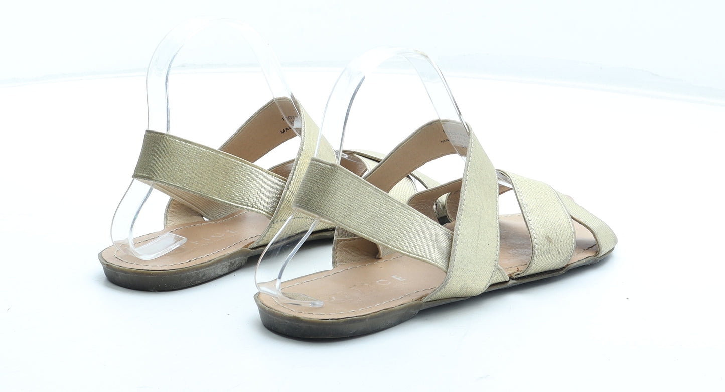 OFFICE Womens Gold Polyurethane Slingback Sandal UK