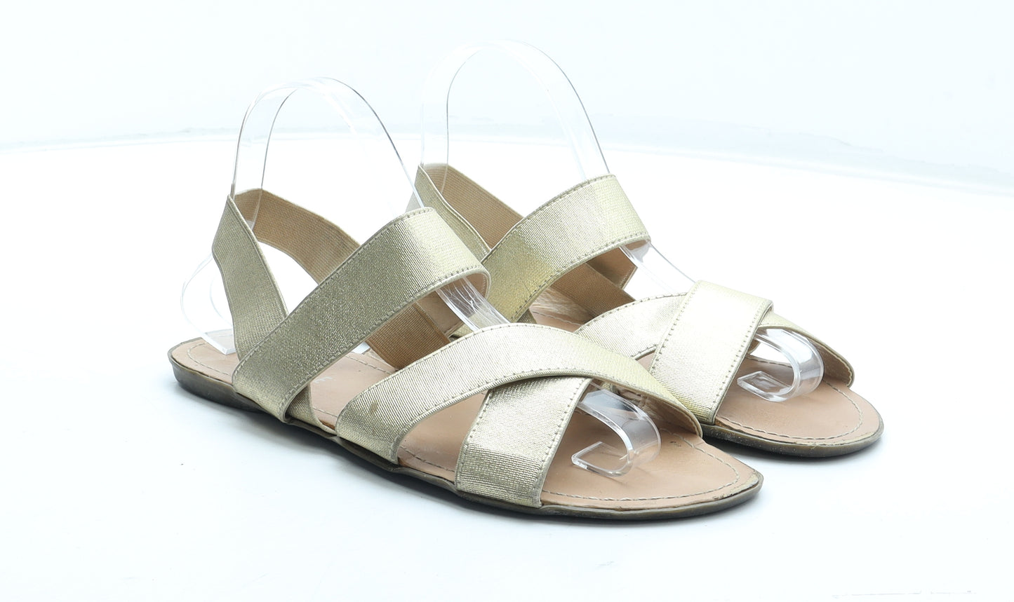 OFFICE Womens Gold Polyurethane Slingback Sandal UK