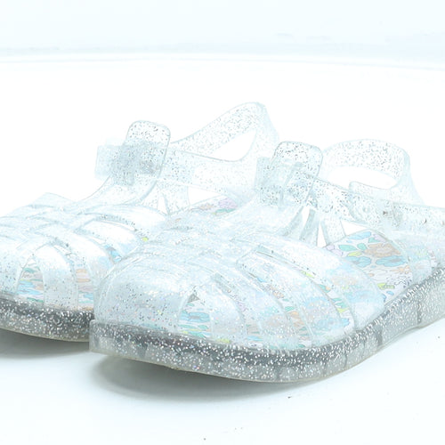 Preworn Girls Clear Rubber Fisherman Sandal UK 9 27