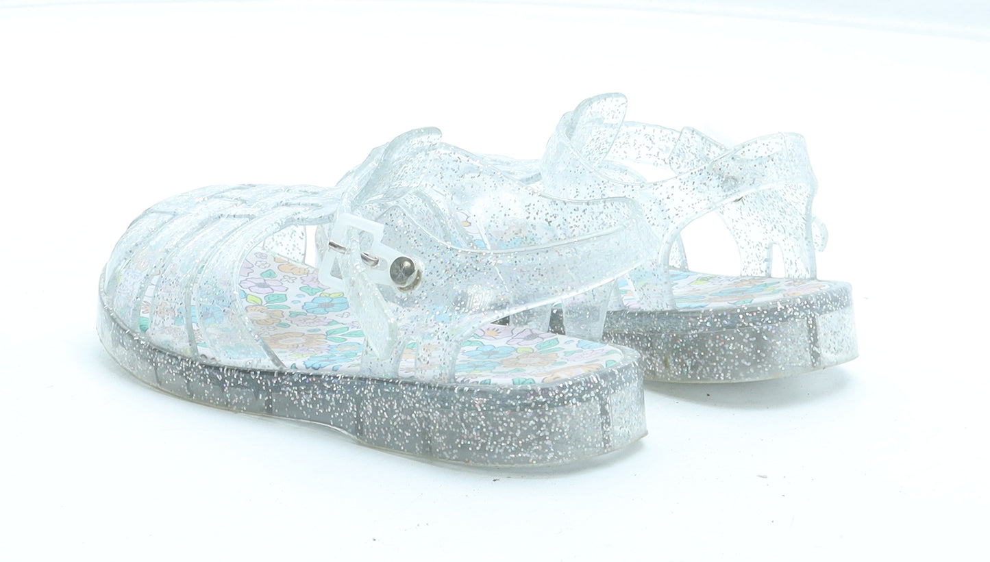 Preworn Girls Clear Rubber Fisherman Sandal UK 9 27
