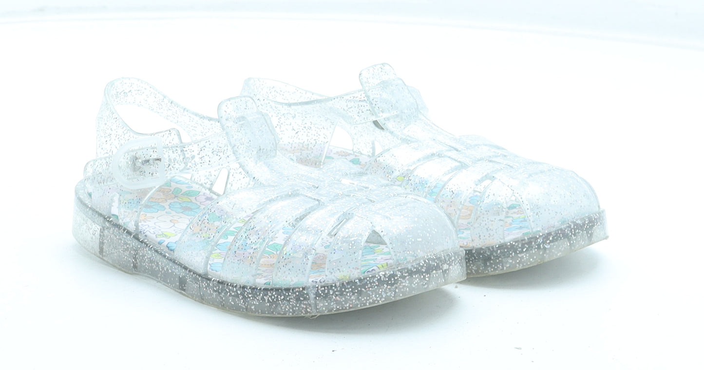 Preworn Girls Clear Rubber Fisherman Sandal UK 9 27
