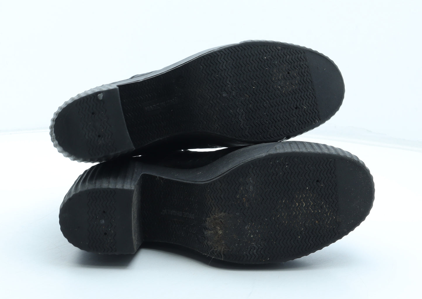 Topshop Womens Black Polyurethane Chelsea Boot UK - Croc Texture