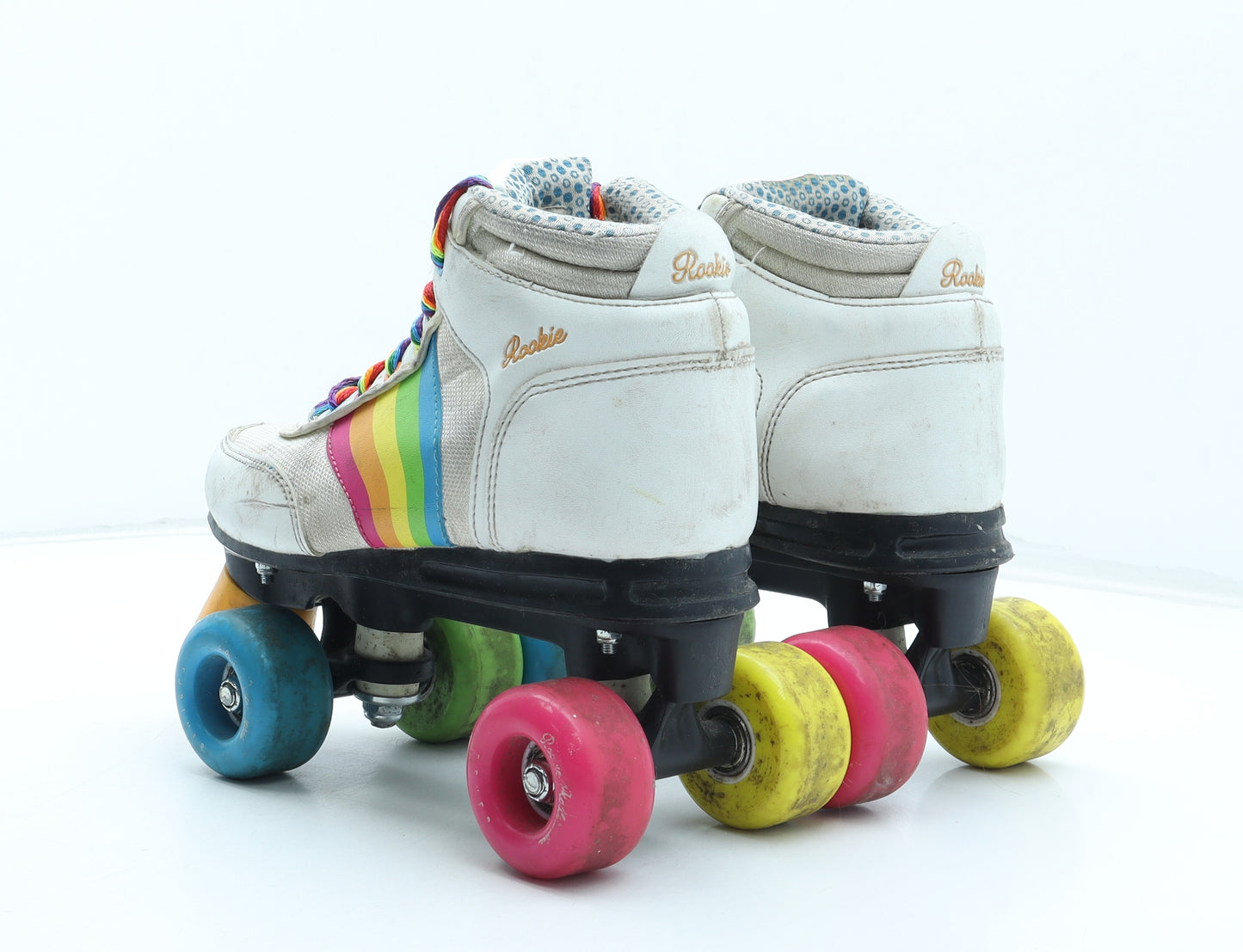 Rookie Womens Multicoloured Striped Polyurethane Bootie Boot UK - Roller Skates