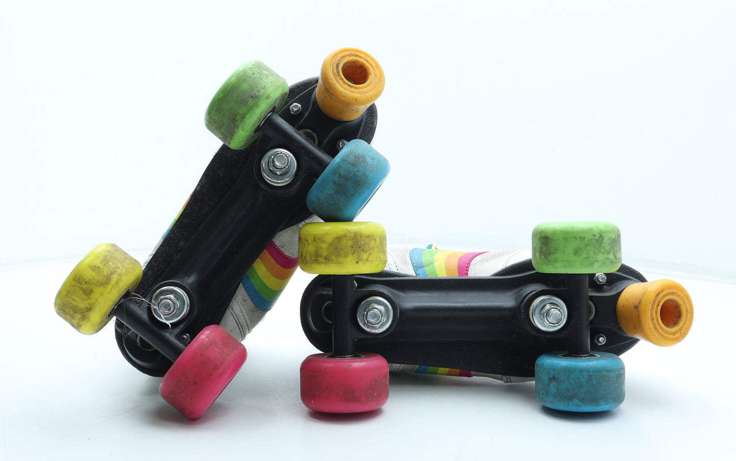 Rookie Womens Multicoloured Striped Polyurethane Bootie Boot UK - Roller Skates