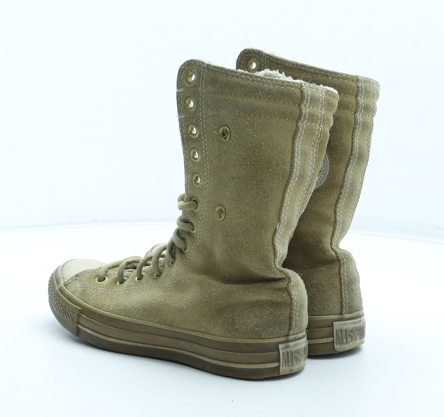 Converse Womens Beige Leather Combat Boot UK