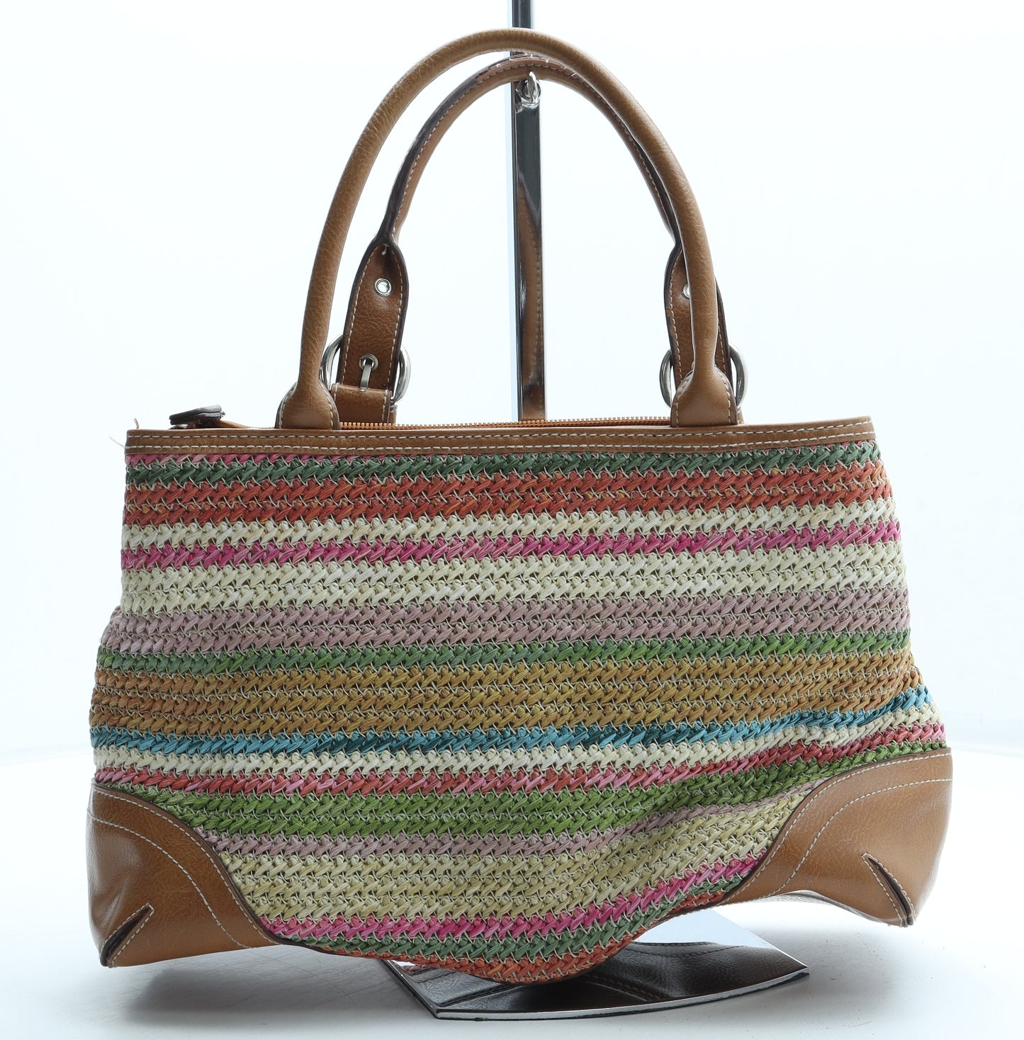 Rosetti Womens Multicoloured Geometric Polyester Top Handle Bag Size Medium