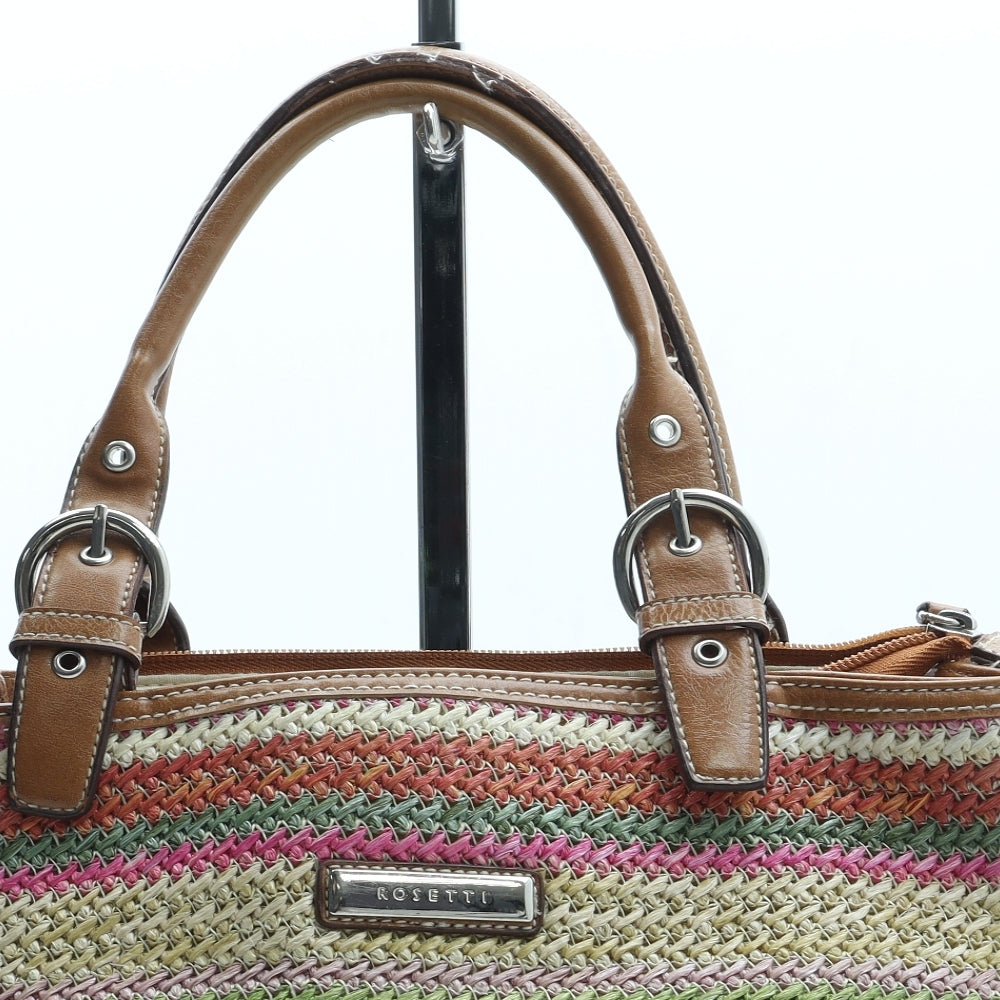 Rosetti Womens Multicoloured Geometric Polyester Top Handle Bag Size Medium