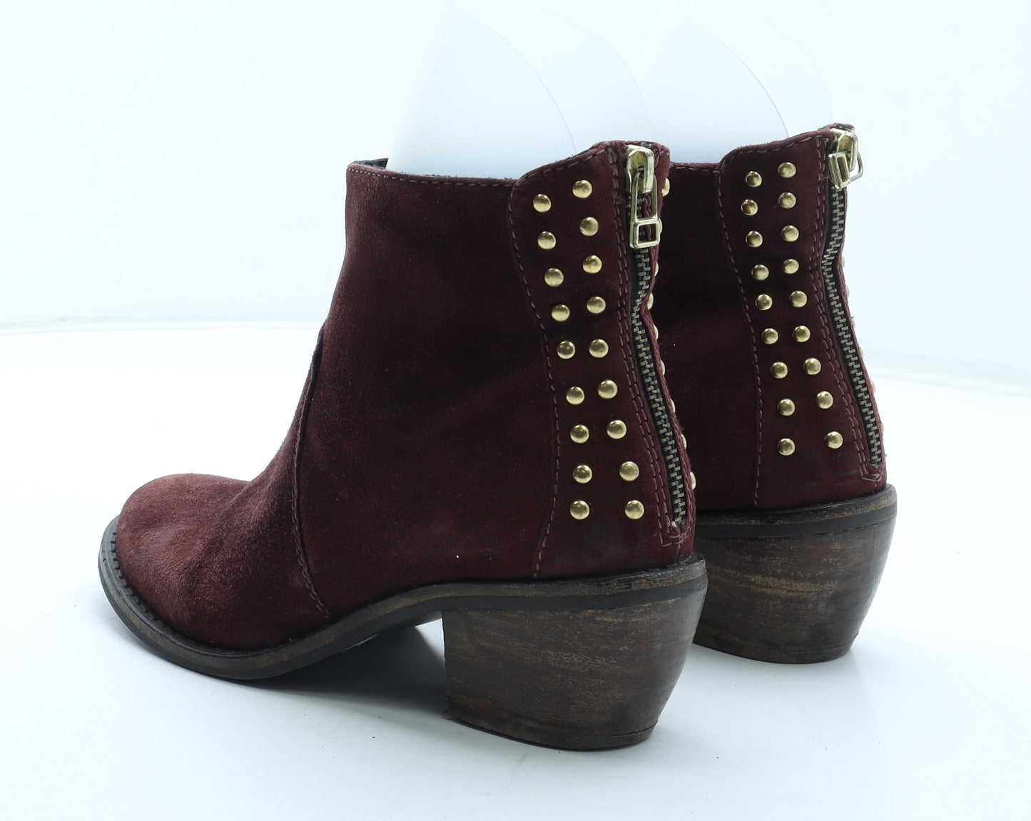 Preworn Womens Red Polyester Bootie Boot UK