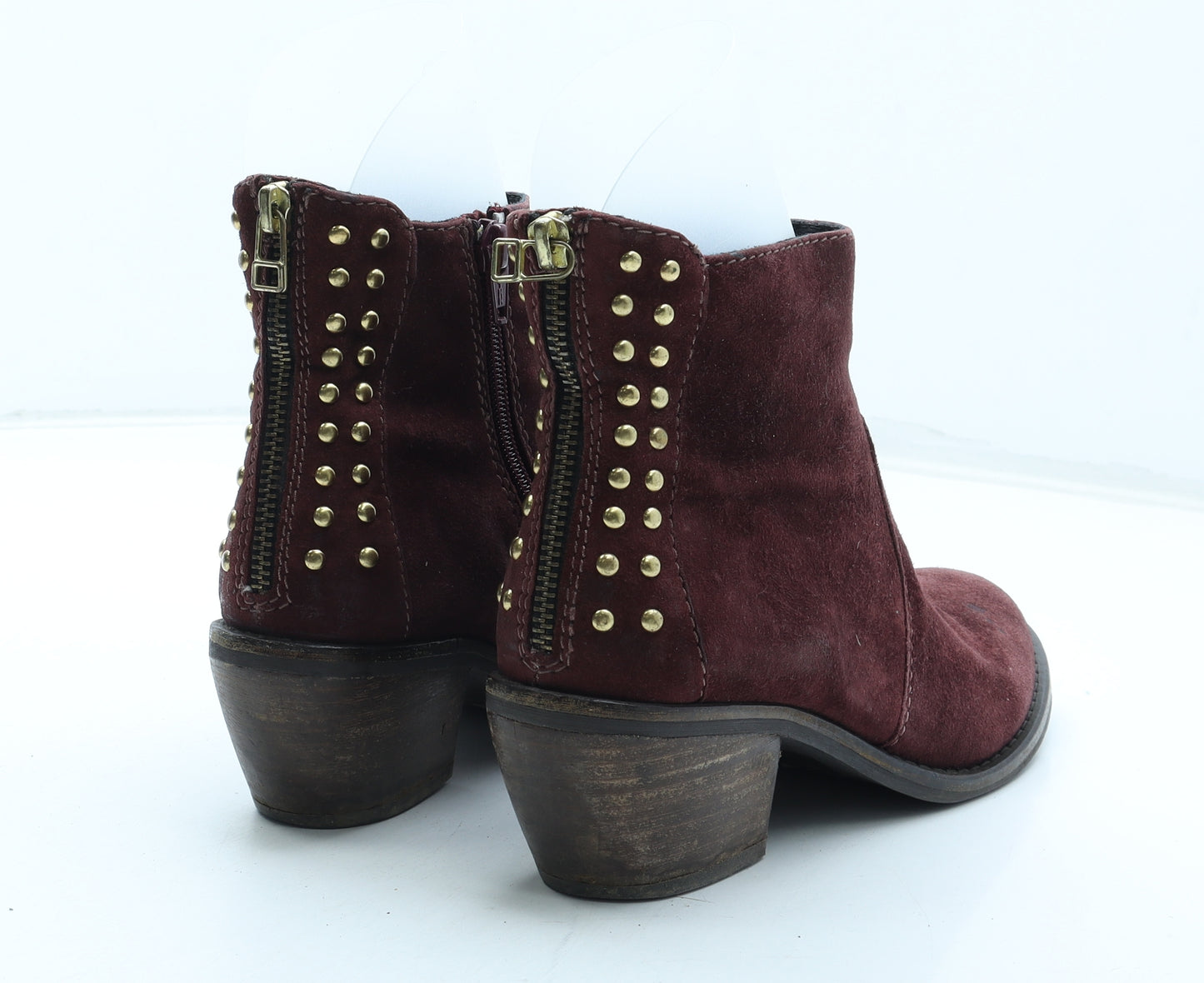 Preworn Womens Red Polyester Bootie Boot UK