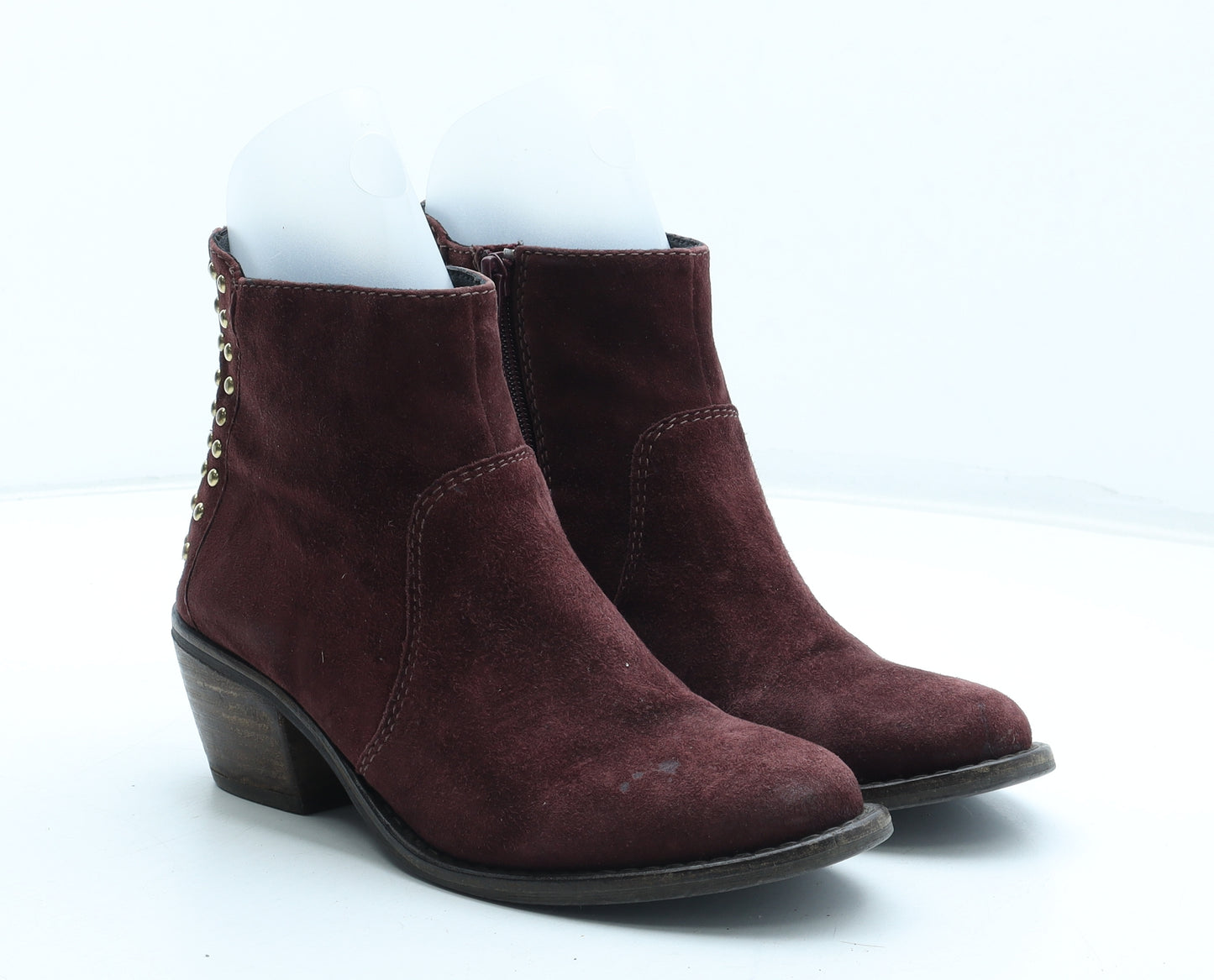 Preworn Womens Red Polyester Bootie Boot UK