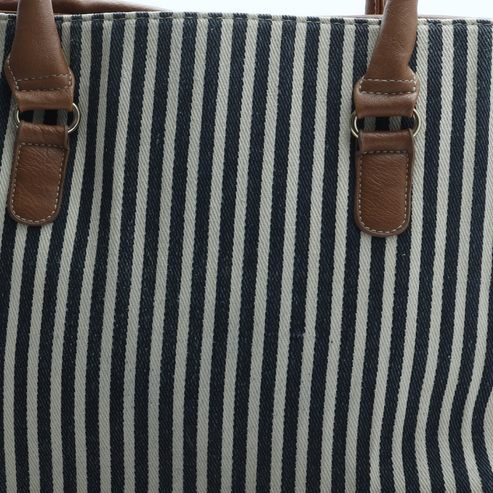 TU Womens Multicoloured Striped Polyester Top Handle Bag Size Large