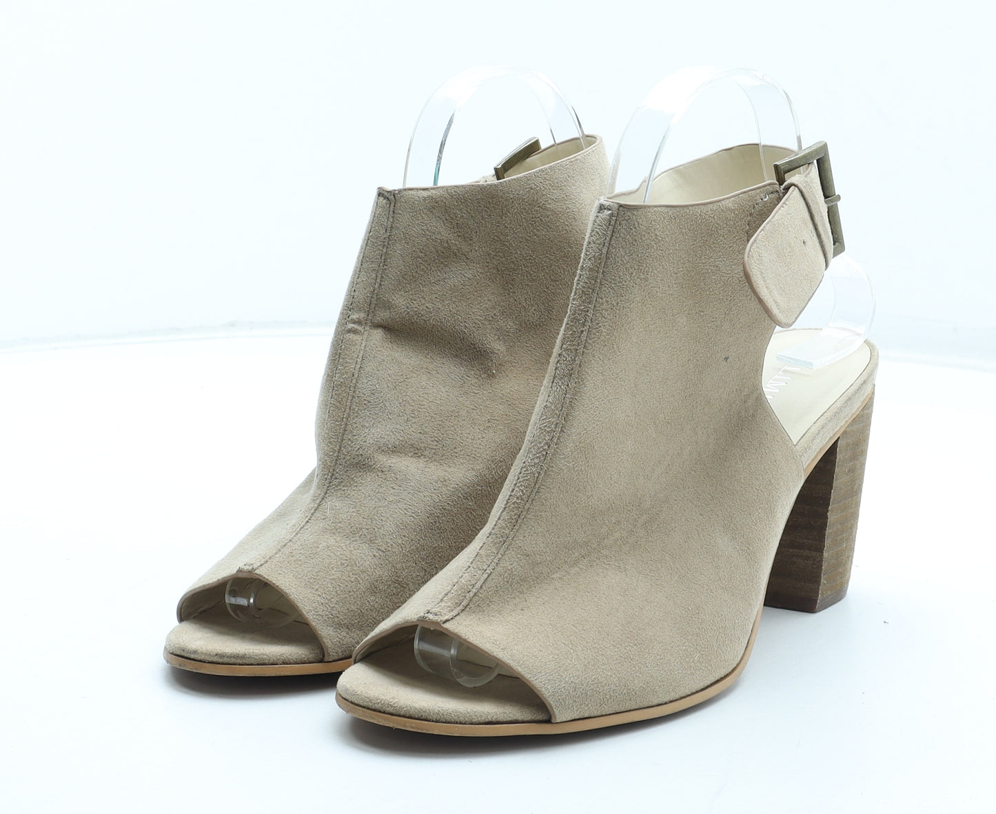 Limited Womens Beige Polyurethane Slingback Heel UK