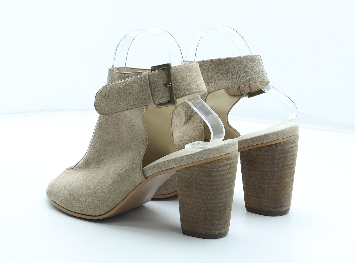 Limited Womens Beige Polyurethane Slingback Heel UK