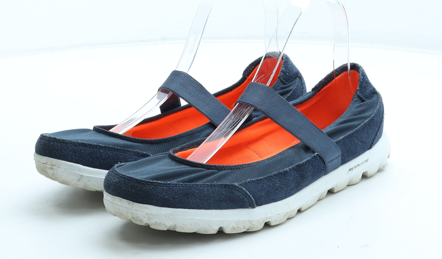 Skechers Womens Blue Polyester Trainer UK