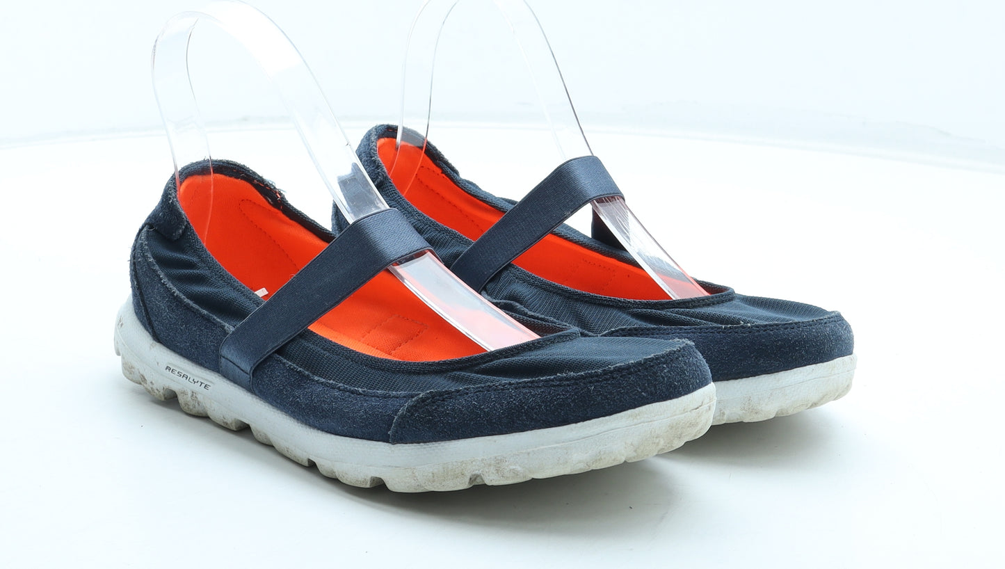 Skechers Womens Blue Polyester Trainer UK