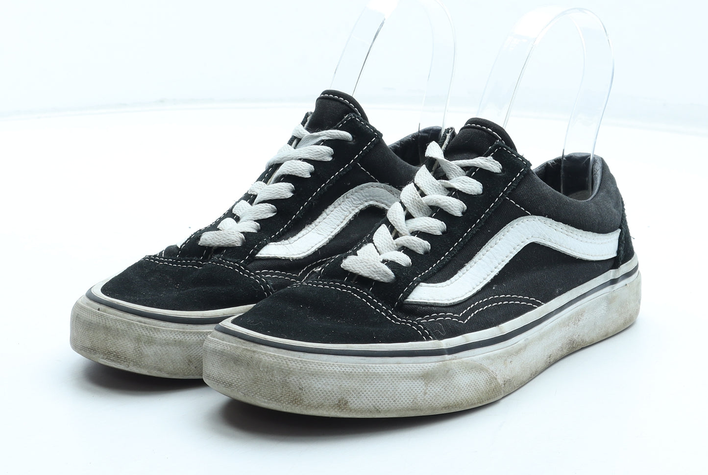 VANS Womens Black Leather Trainer UK