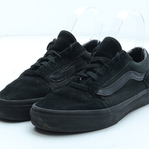 VANS Womens Black Leather Trainer UK