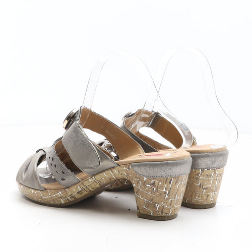 Pavers Womens Grey Synthetic Mule Heel UK